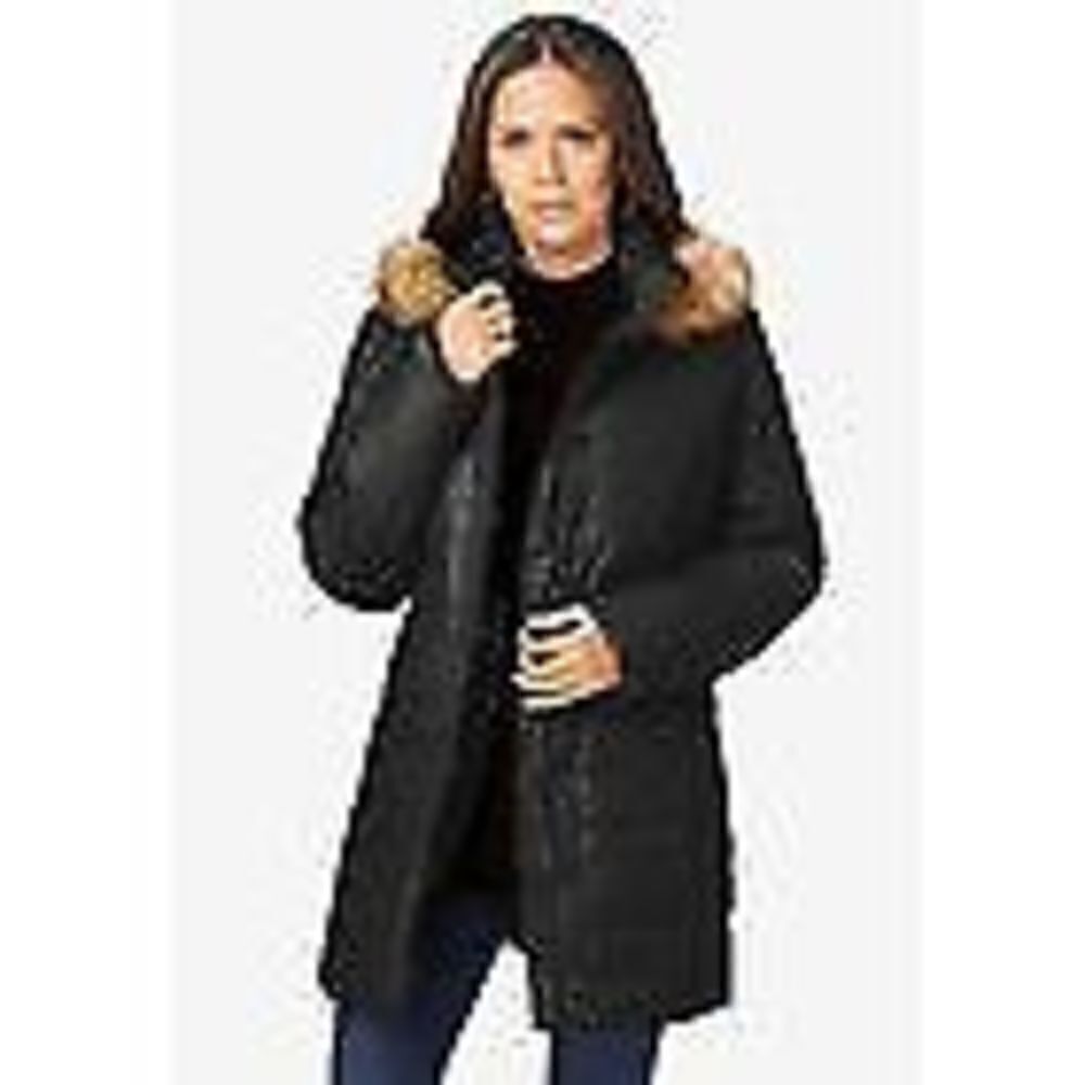 Roamans Classic-Length Puffer Jacket with Hood